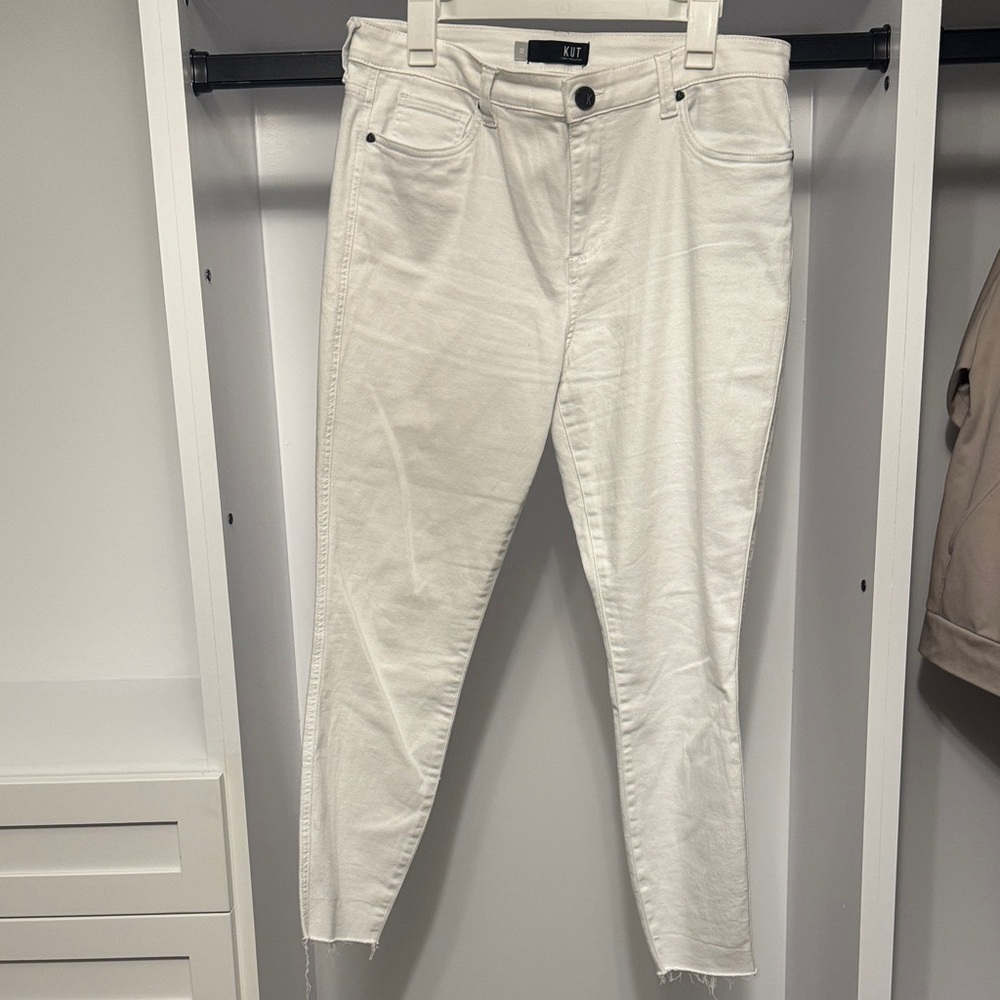 Kut from the Kloth White Ankle Jeans